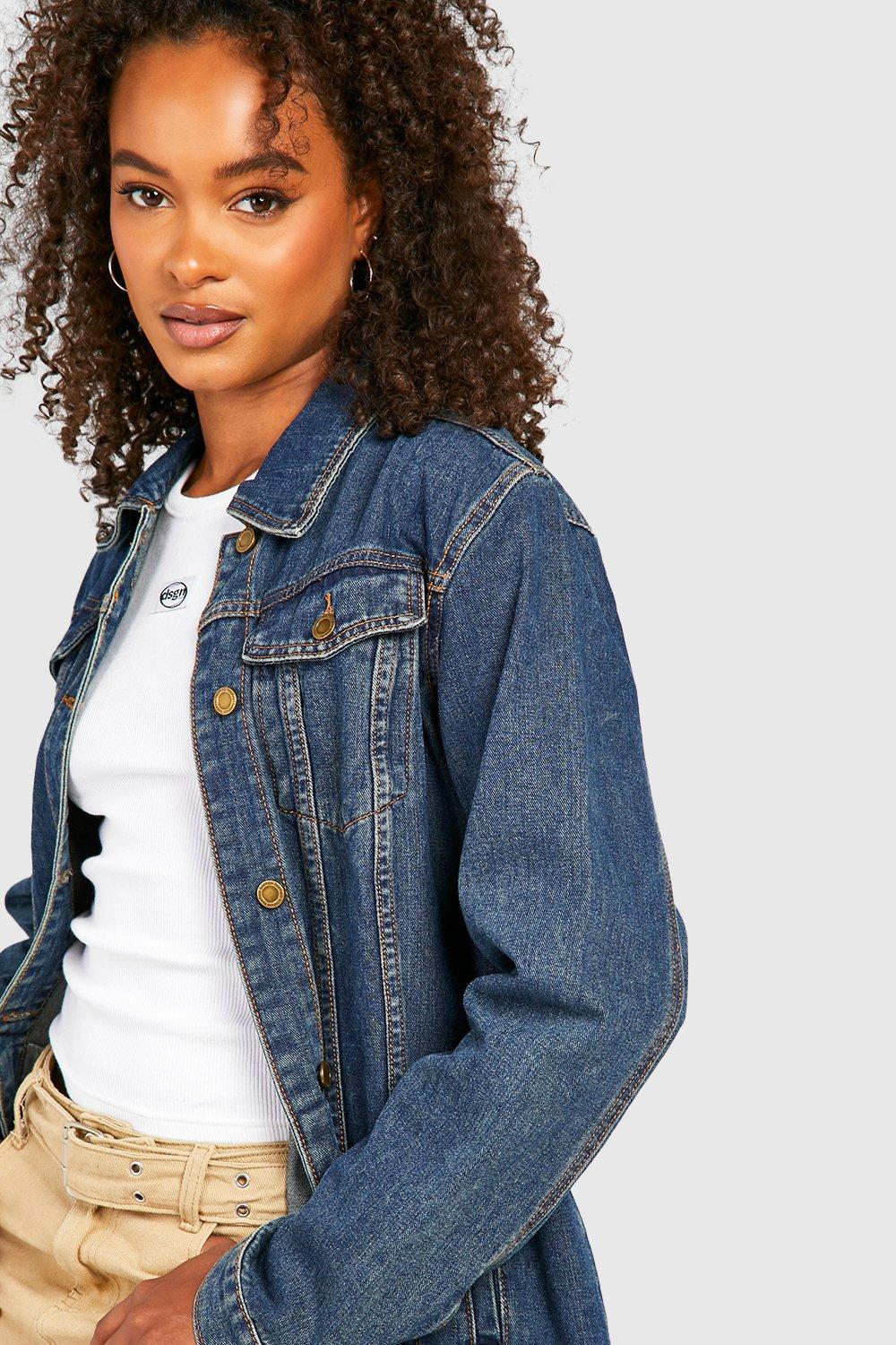 Ladies tall sale denim jacket